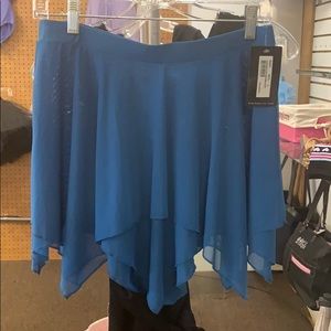 Handkerchief Hem Mesh Skirt